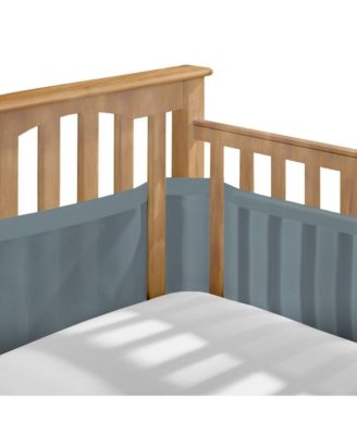 Halo Dream Inc Breathable Mesh Liner for Full-Size Cribs Deluxe 4mm Mesh Size 4FS Covers 3 or 4 Sides - Blue haze 60$