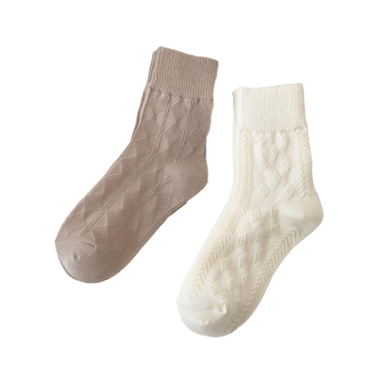 Stems Women's Diamond Knit Crew Socks