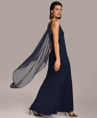 【Donna Karan New York】Hardware-Trim One-Shoulder Gown Donna Karan New York Donna Karan Women's Hardware-Trim One