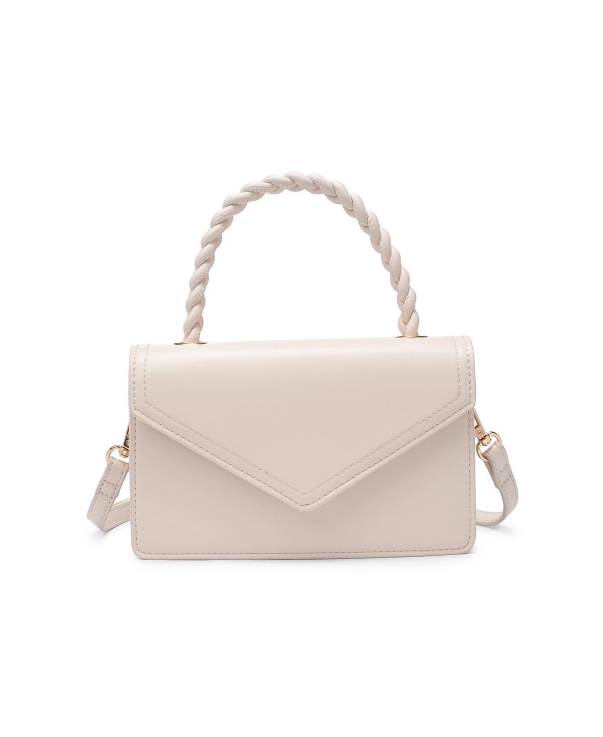 Shop Urban Expressions Monique Braided Top Handle Crossbody In Ivory
