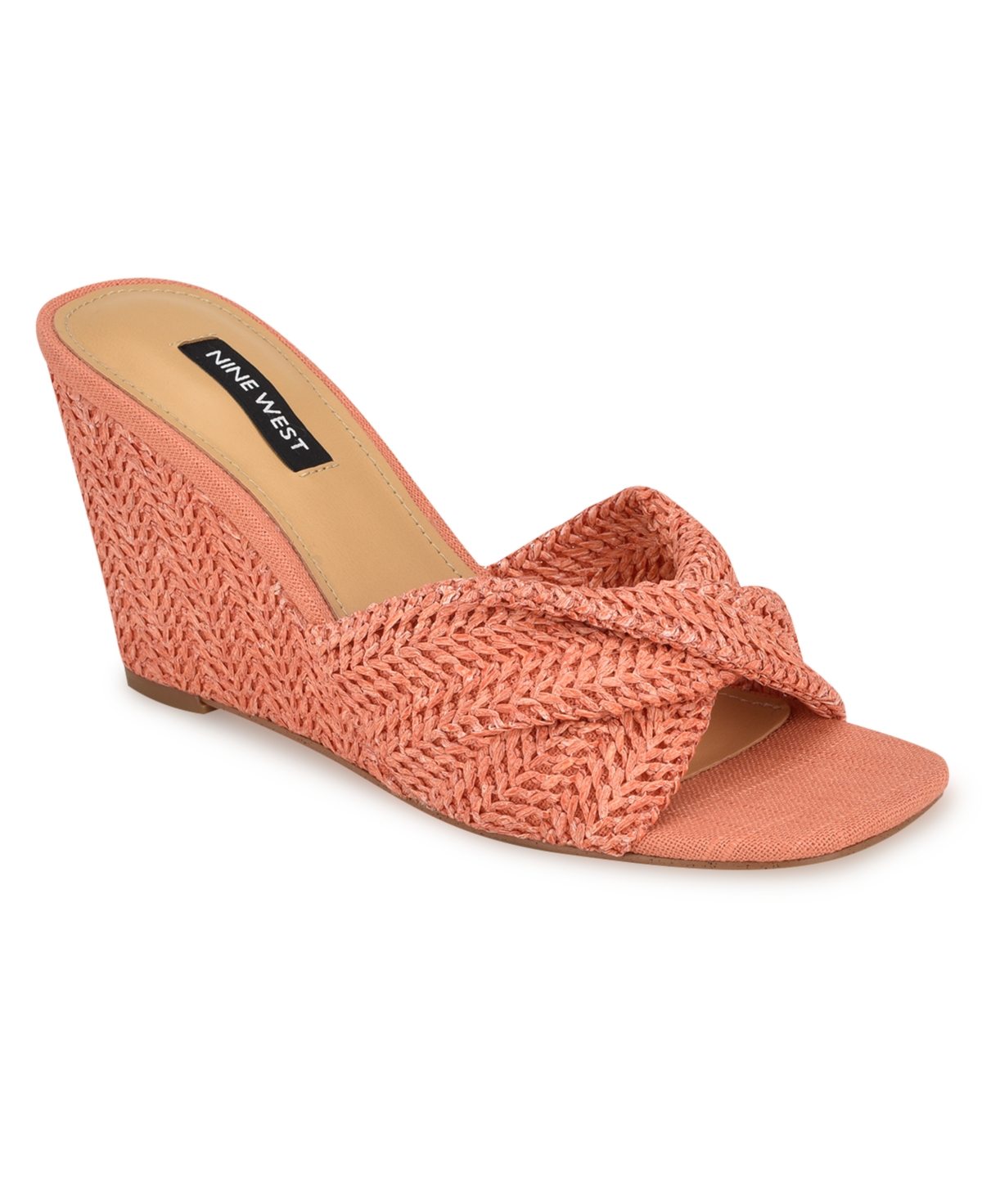 Women's Nikhil Slip-On Square Toe Wedge Sandals - Light Blue Denim