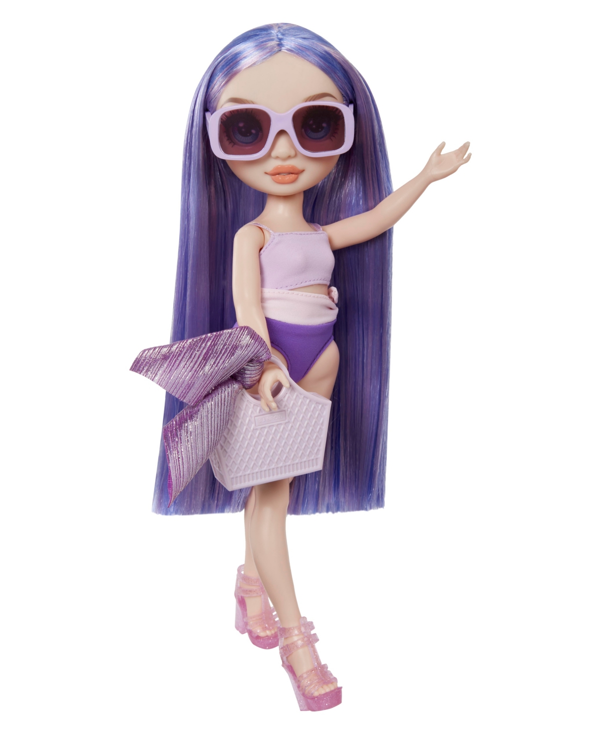 Shop Rainbow High Swim And Style Fashion Doll- Violet In Multicolor