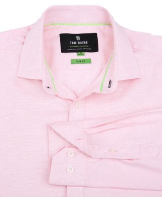 Men's Performance Solid Long Sleeve Button Down Dress Shirt