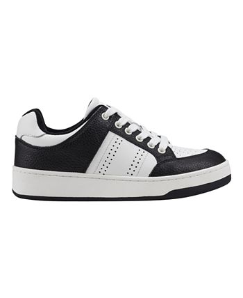 Marc Fisher Women's Flynnt Sneaker - Ivory Leather Lace-Up Casual Shoes