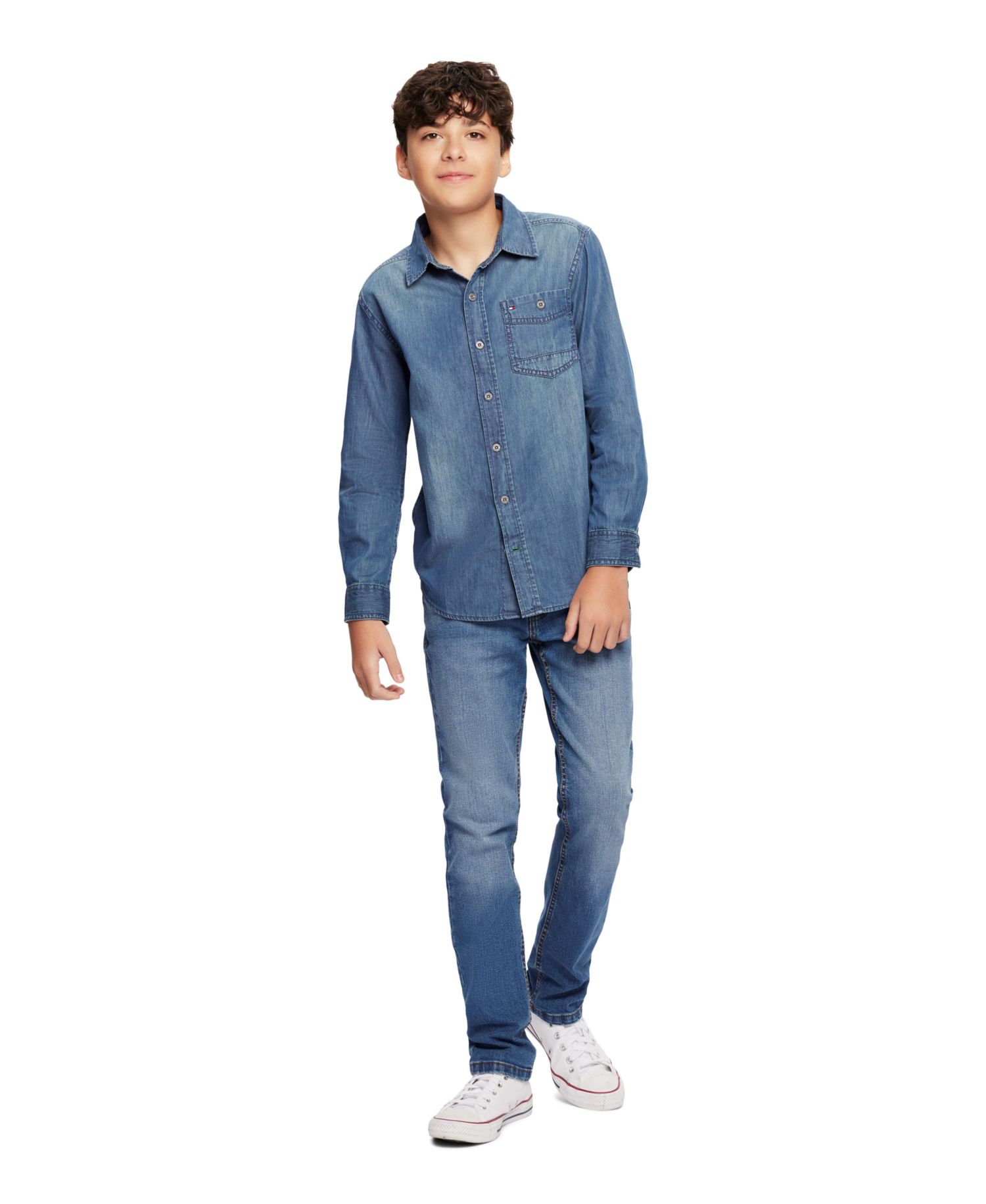 Big Boys Max Denim Button-Front Shirt