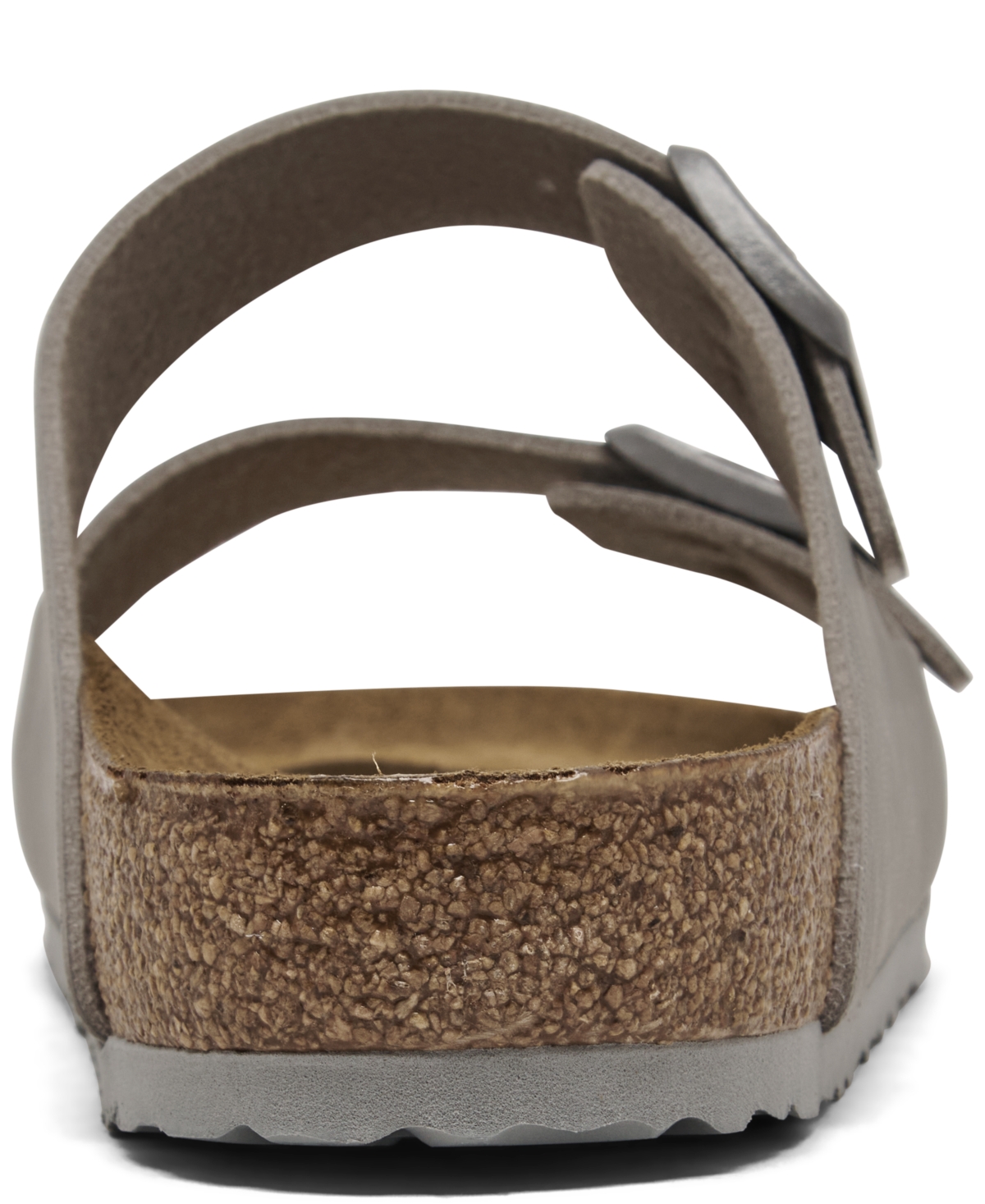 Shop Birkenstock Men's Arizona Birko-flor Saffiano Adjustable Slide Sandals From Finish Line In Stone Coin