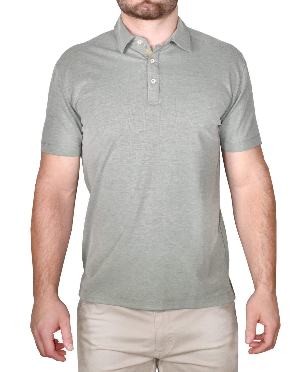 Men's Micro-Bar Polo Shirt - Ruby