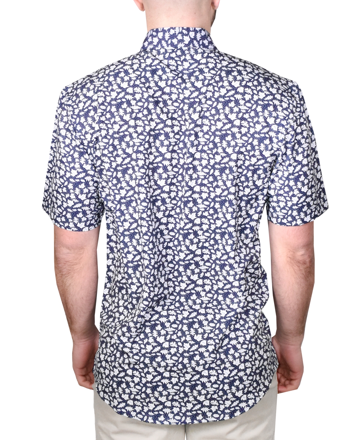 Shop Vintage 1946 Men's Printed Short-sleeve Woven Shirt In Navy