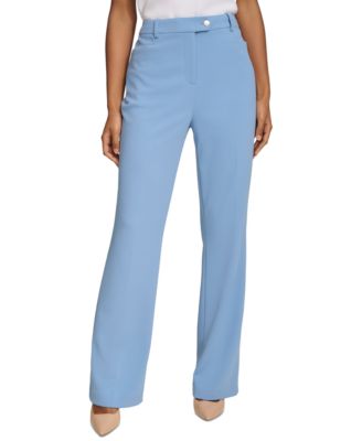 Calvin Klein Petite Scuba Crepe Modern Fit Straight Leg Pants Macy s