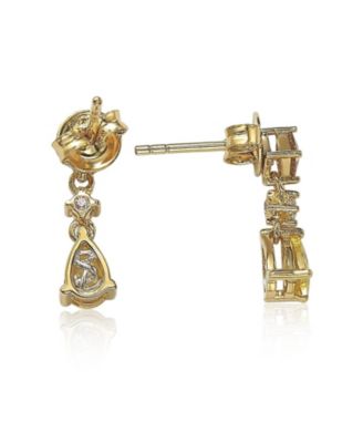 Sterling Silver Cubic Zirconia Mini Multi-Cut Dangle Earrings