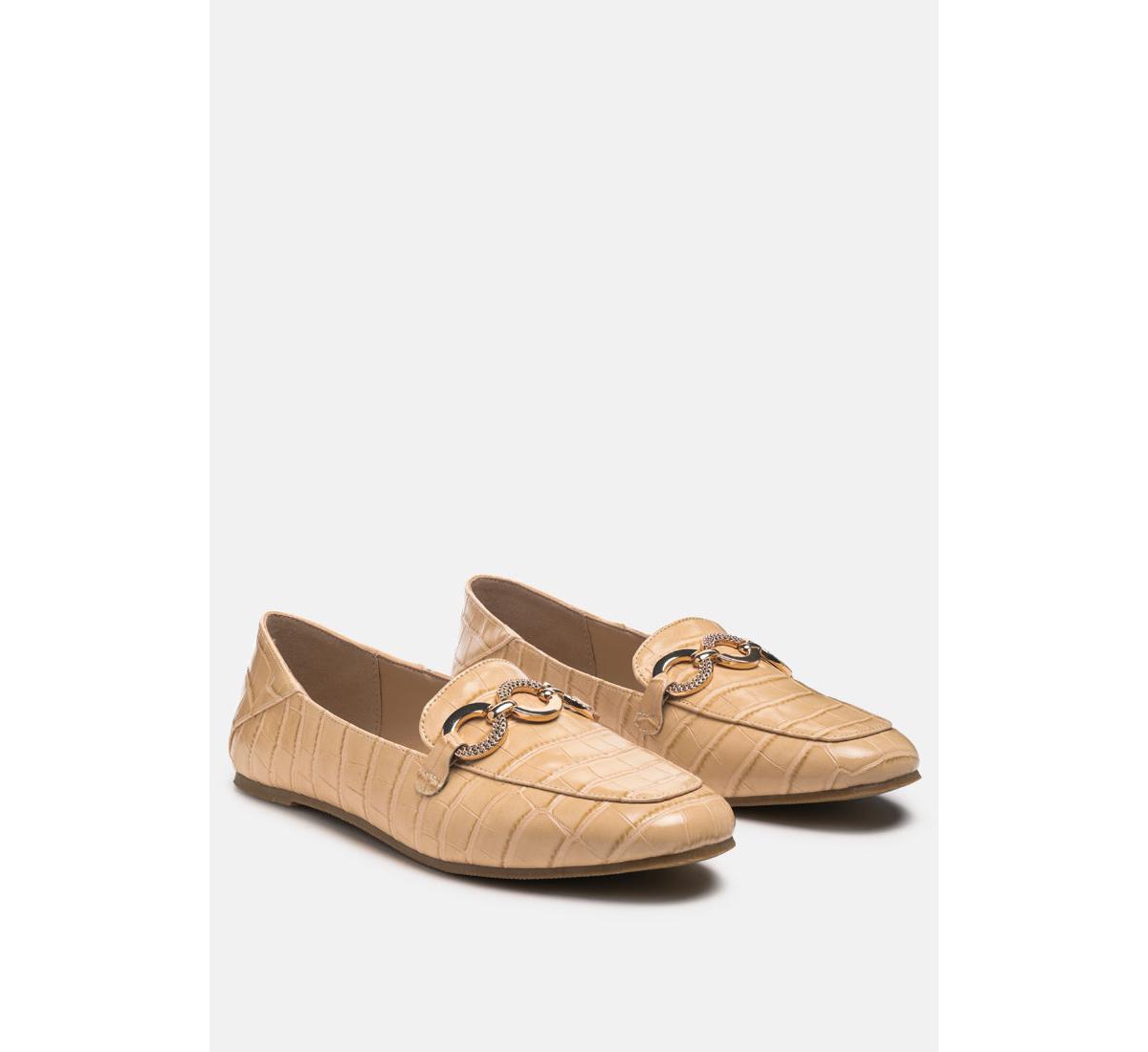 wibele croc textured metal show detail loafers
