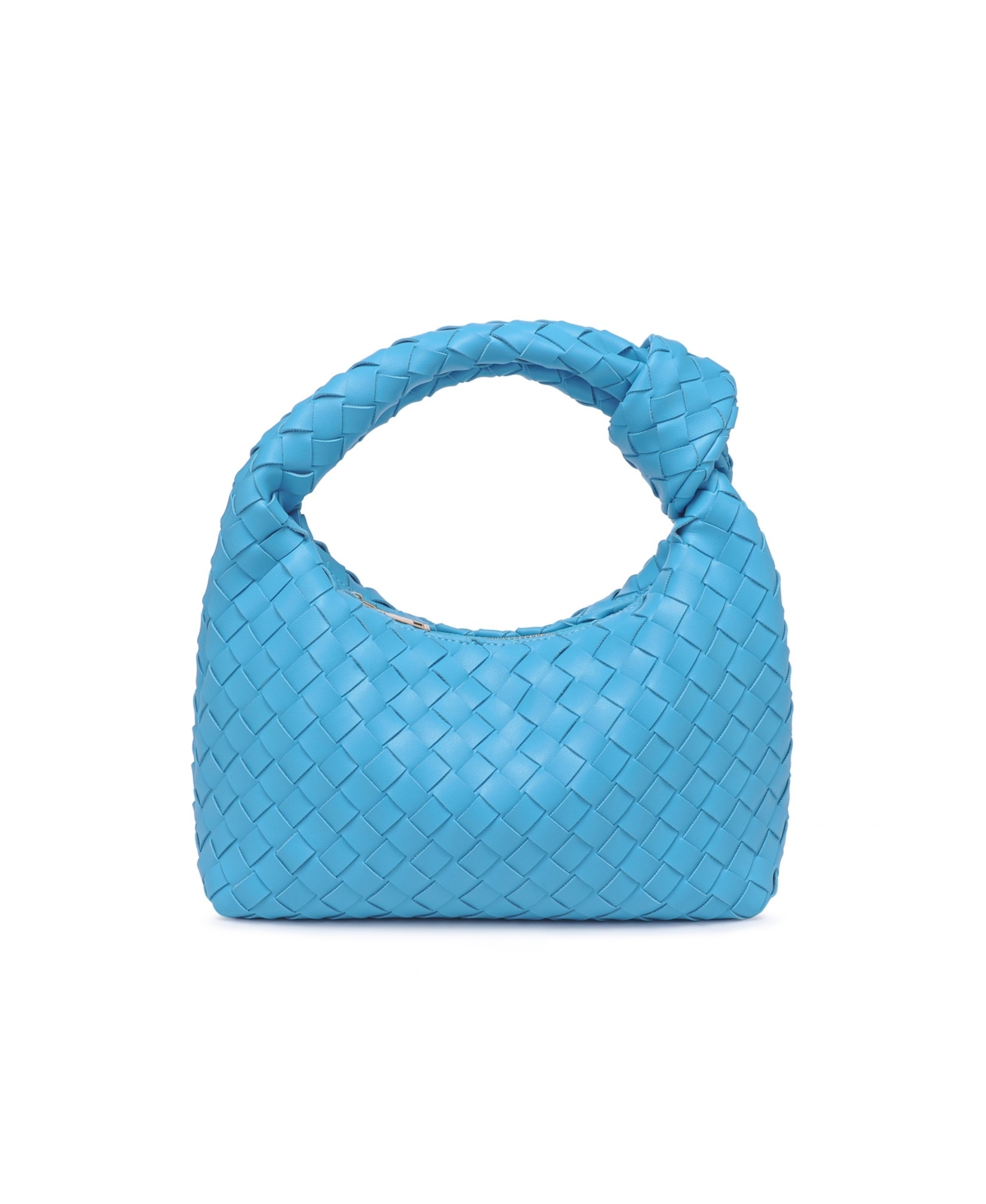 Urban Expressions Carmina Woven Knot Small Clutch In Cyan