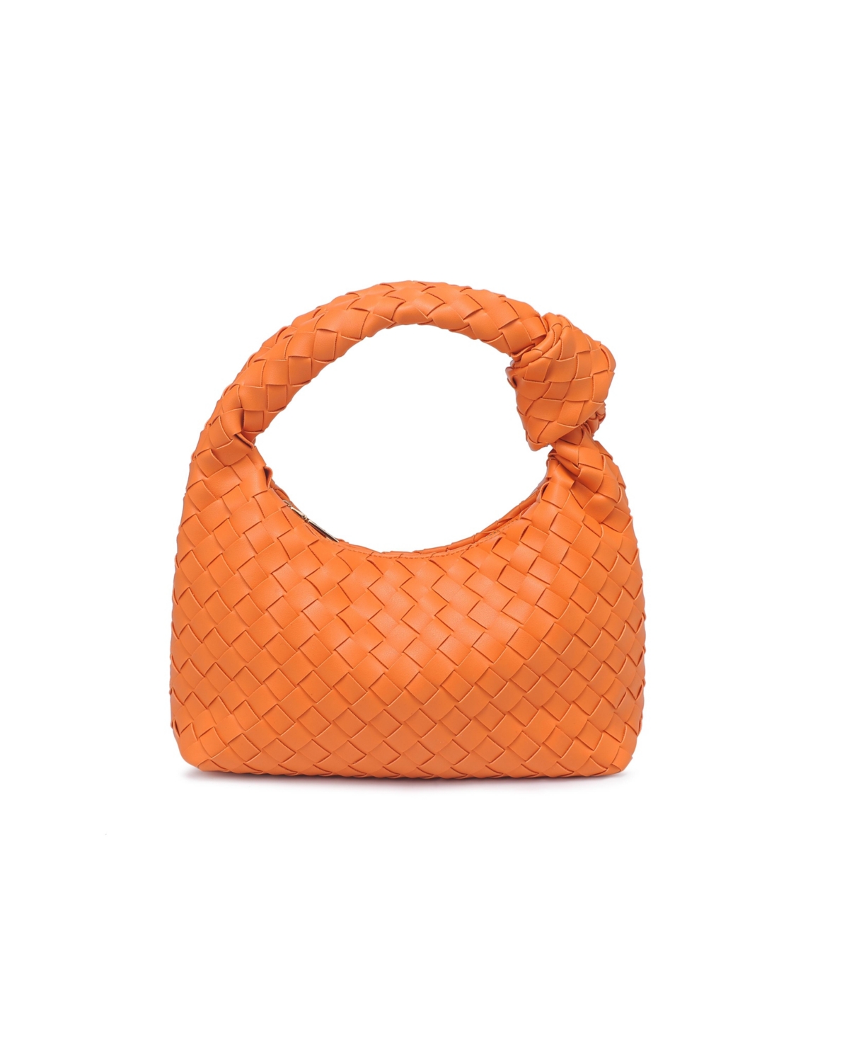 Urban Expressions Carmina Woven Knot Small Clutch In Tangerine
