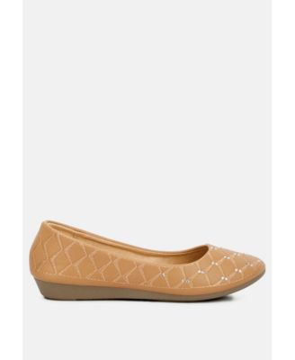 Womens Gia Rhinestone Embellished 'S Ballerinas