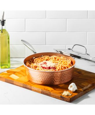 Hammered Copper 4-Quart Ti-Cerama Nonstick Deep Saute Pan