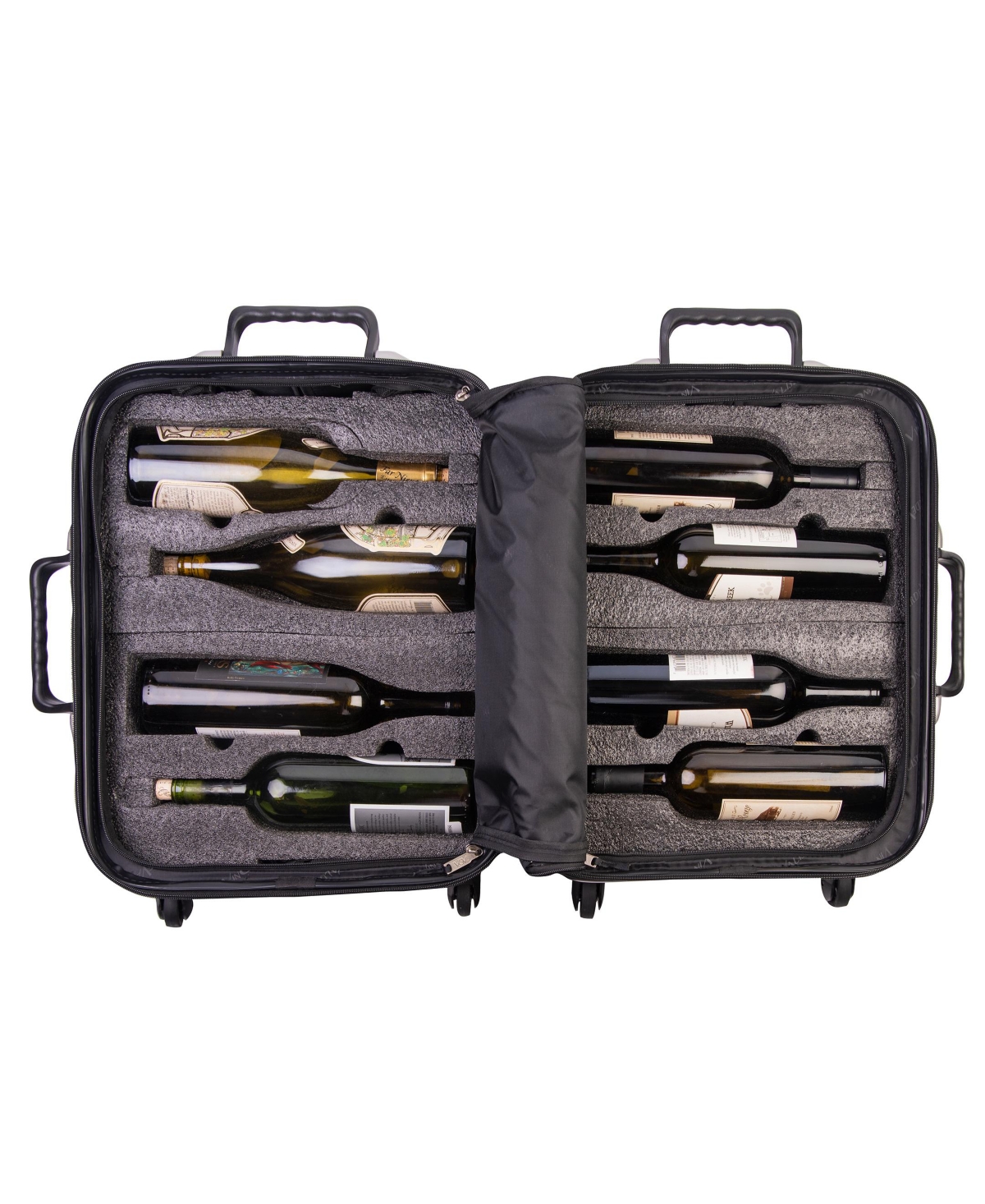 Shop Vingardevalise Petite Wine Luggage, 8 Bottles In Black