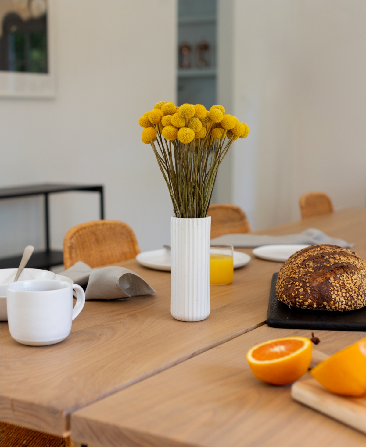Fable Tall Bud Vase In White