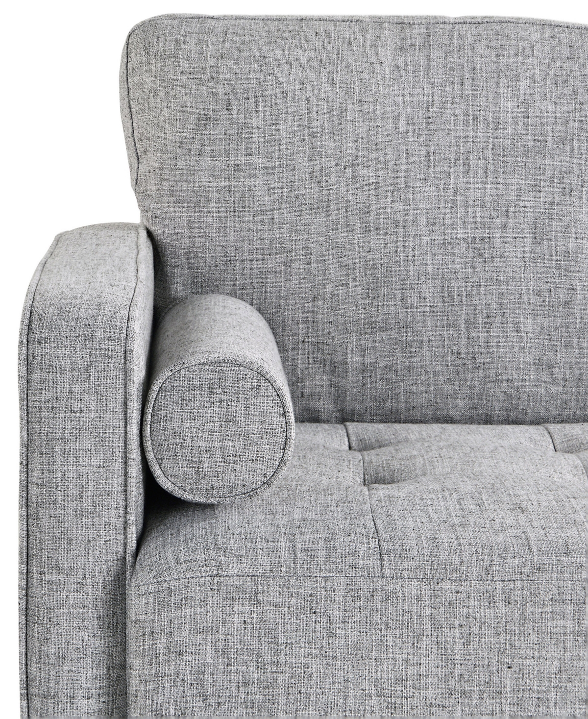 Shop Lifestyle Solutions 51.6" Polyester Lillith Loveseat With Track Arms In Light Gray