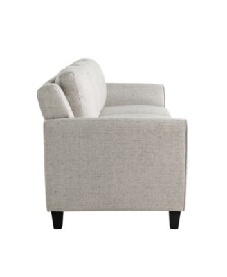 56.3" Polyester Harvard Loveseat with Curved Arms