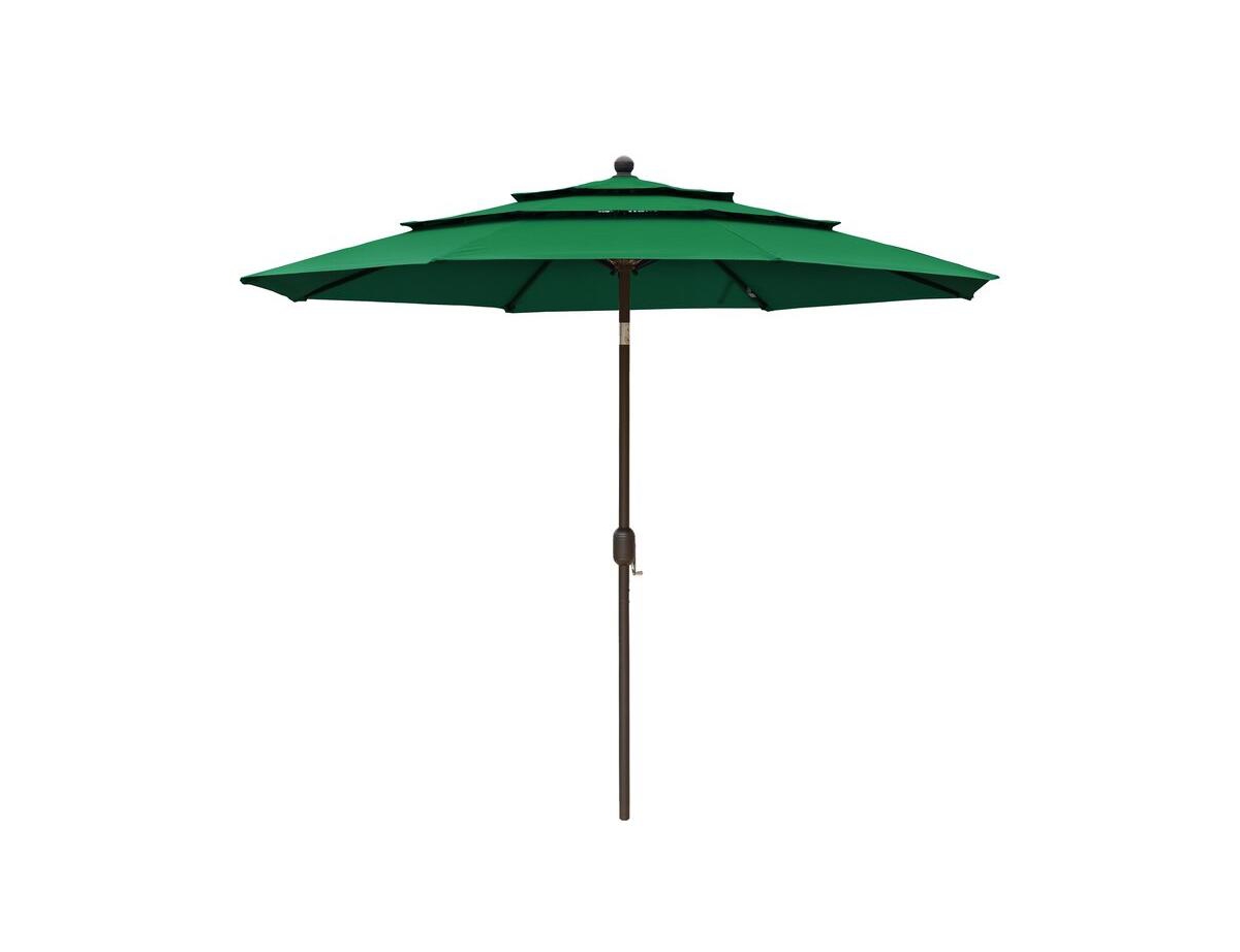 Garden Market Umbrella - 10 Ft x 8.3 Ft Outdoor Patio Umbrella Round - Green