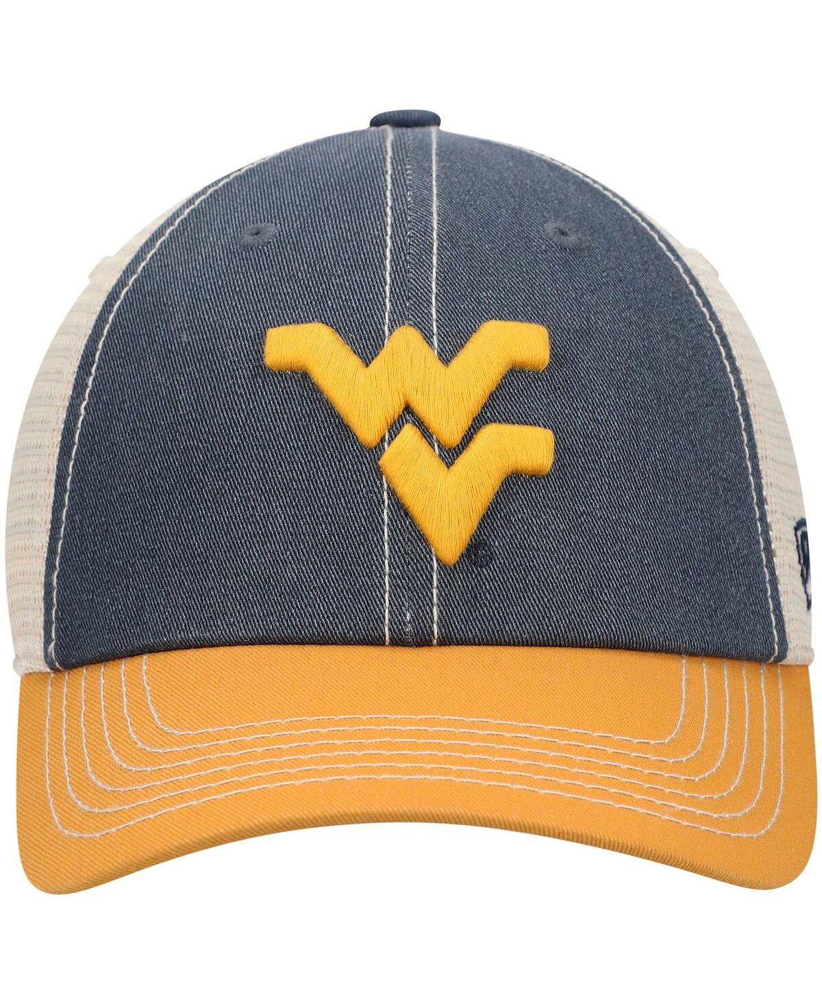 Top Of The World Men's  Navy West Virginia Mountaineers Offroad Trucker Adjustable Hat In Navy