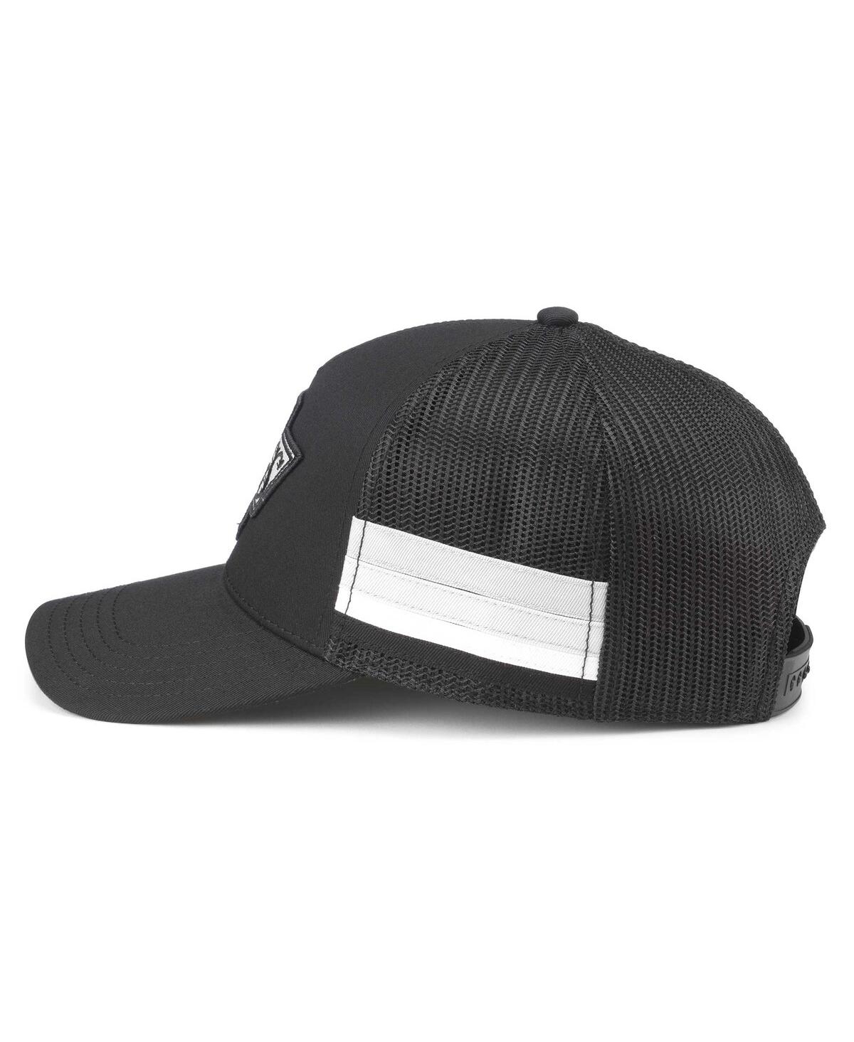 Shop American Needle Men's  Black Los Angeles Kings Hotfoot Stripes Trucker Adjustable Hat