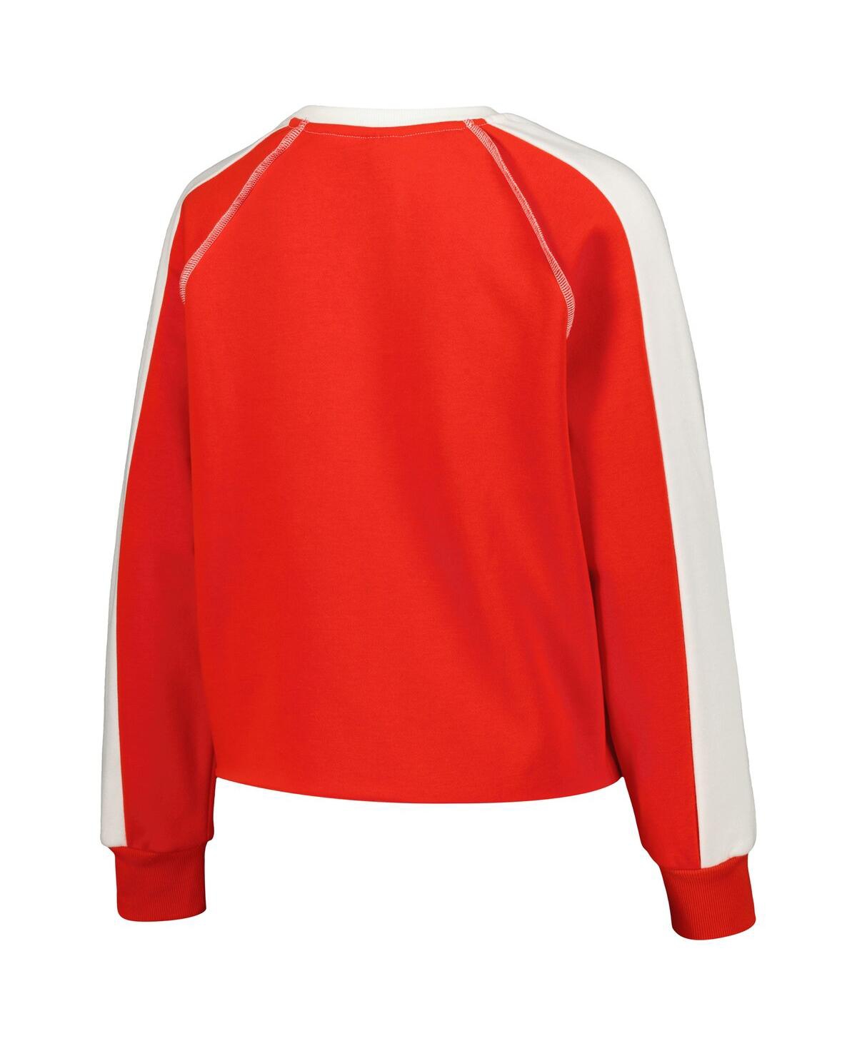 Shop Gameday Couture Women's  Scarlet Ohio State Buckeyes Blindside Raglanâ Cropped Pullover Sweatshirt