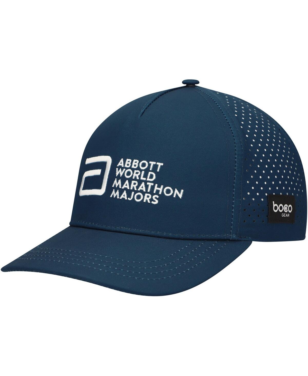 Boco Gear Men's And Women's Navy World Marathon Majors Running Trucker Adjustable Hat In Navy