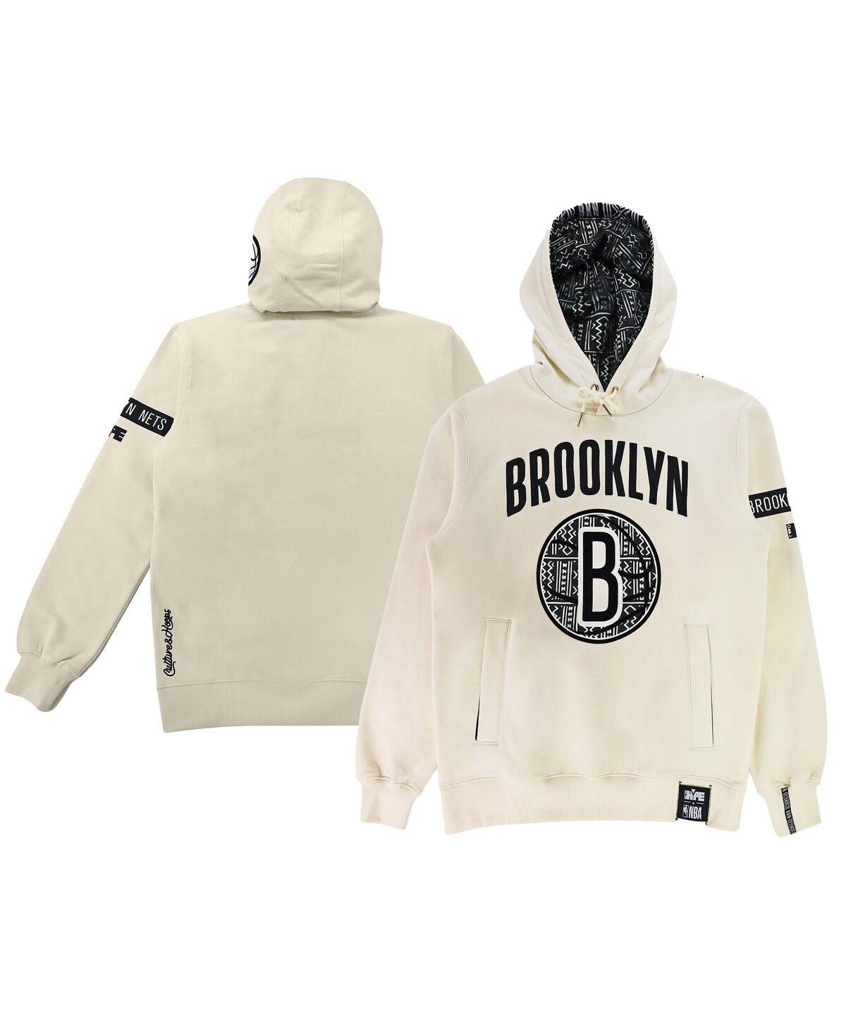 Men's and Women's Nba x Two Hype Cream Brooklyn Nets Culture & Hoops Heavyweight Pullover Hoodie - Cream
