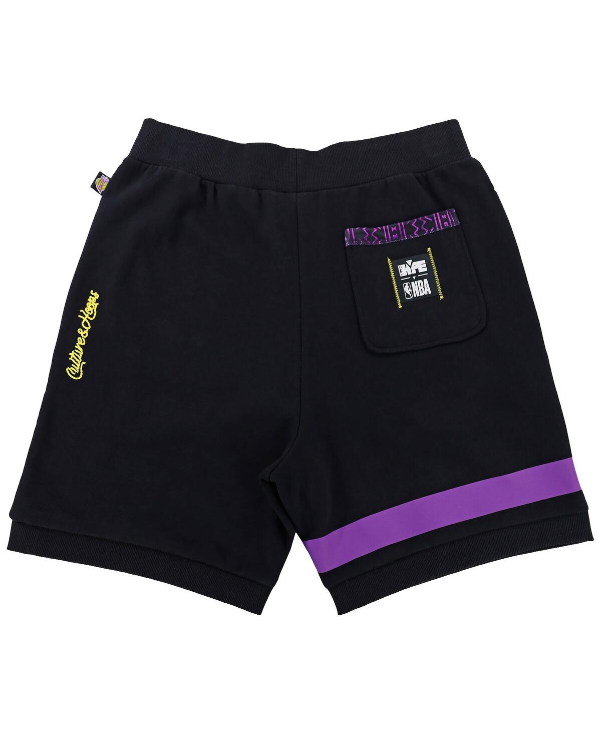 Shop Two Hype Men's And Women's Nba X  Black Los Angeles Lakers Culture & Hoops Premium Classic Fleece Sho