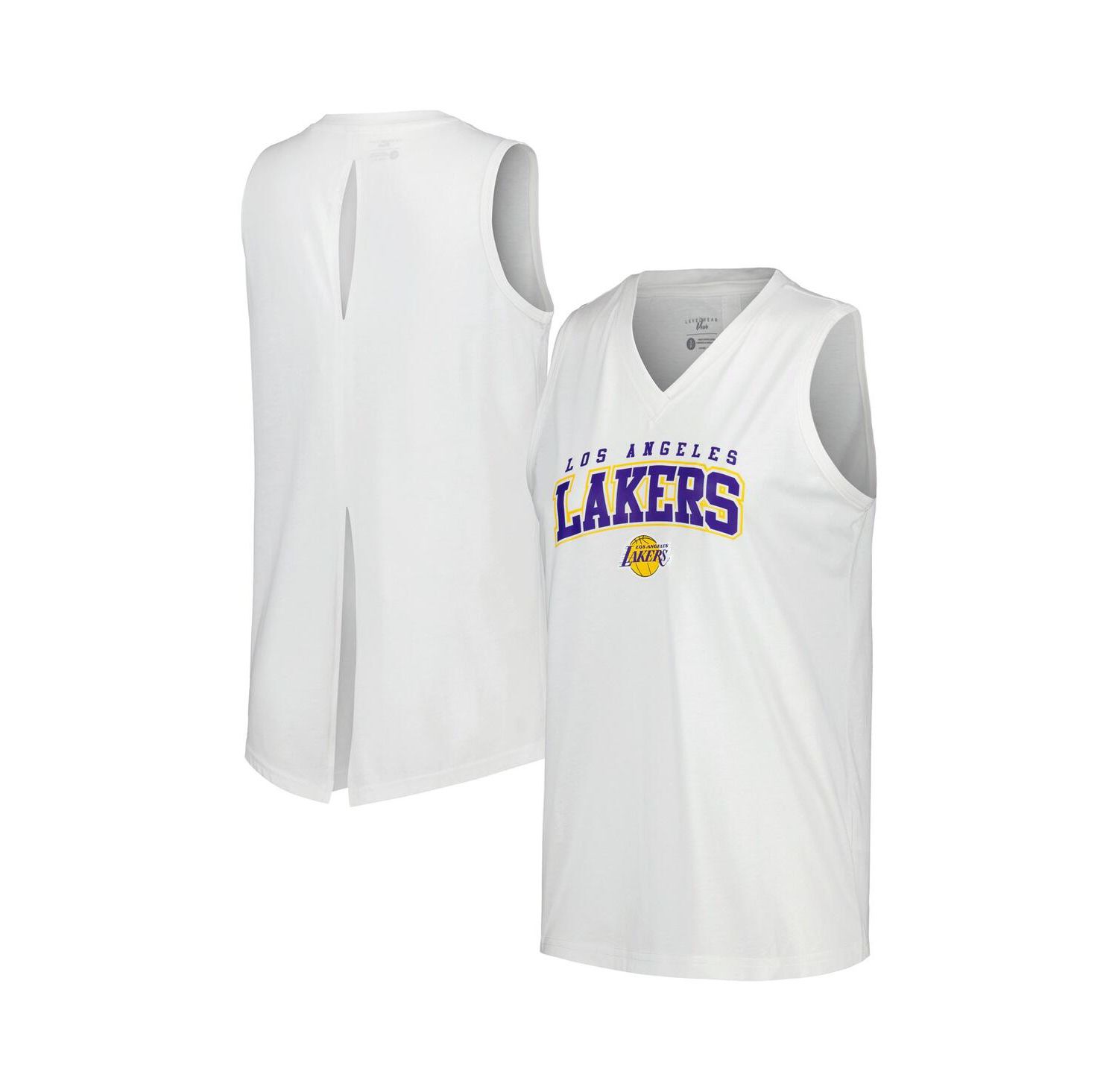 Women's White Los Angeles Lakers Paisley Peekaboo Tank Top