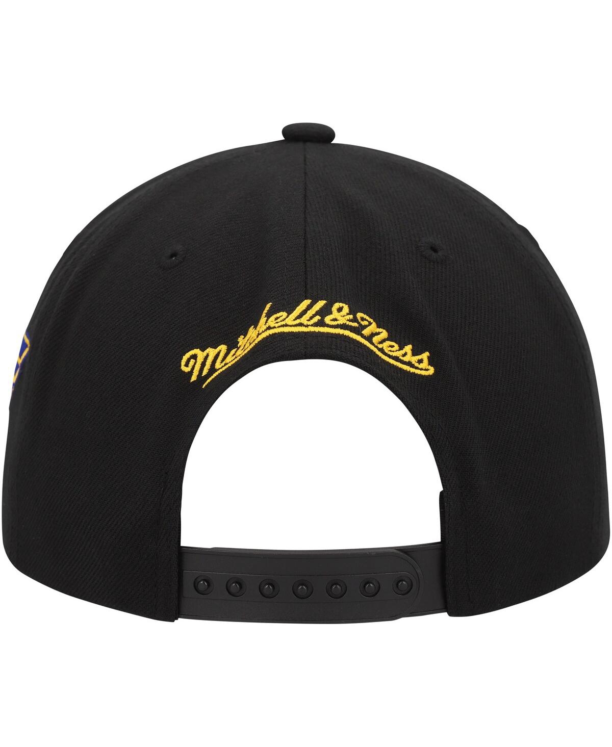 Mitchell & Ness Men's  Black St. Louis Blues Core Team Script 2.0 Snapback Hat In Black