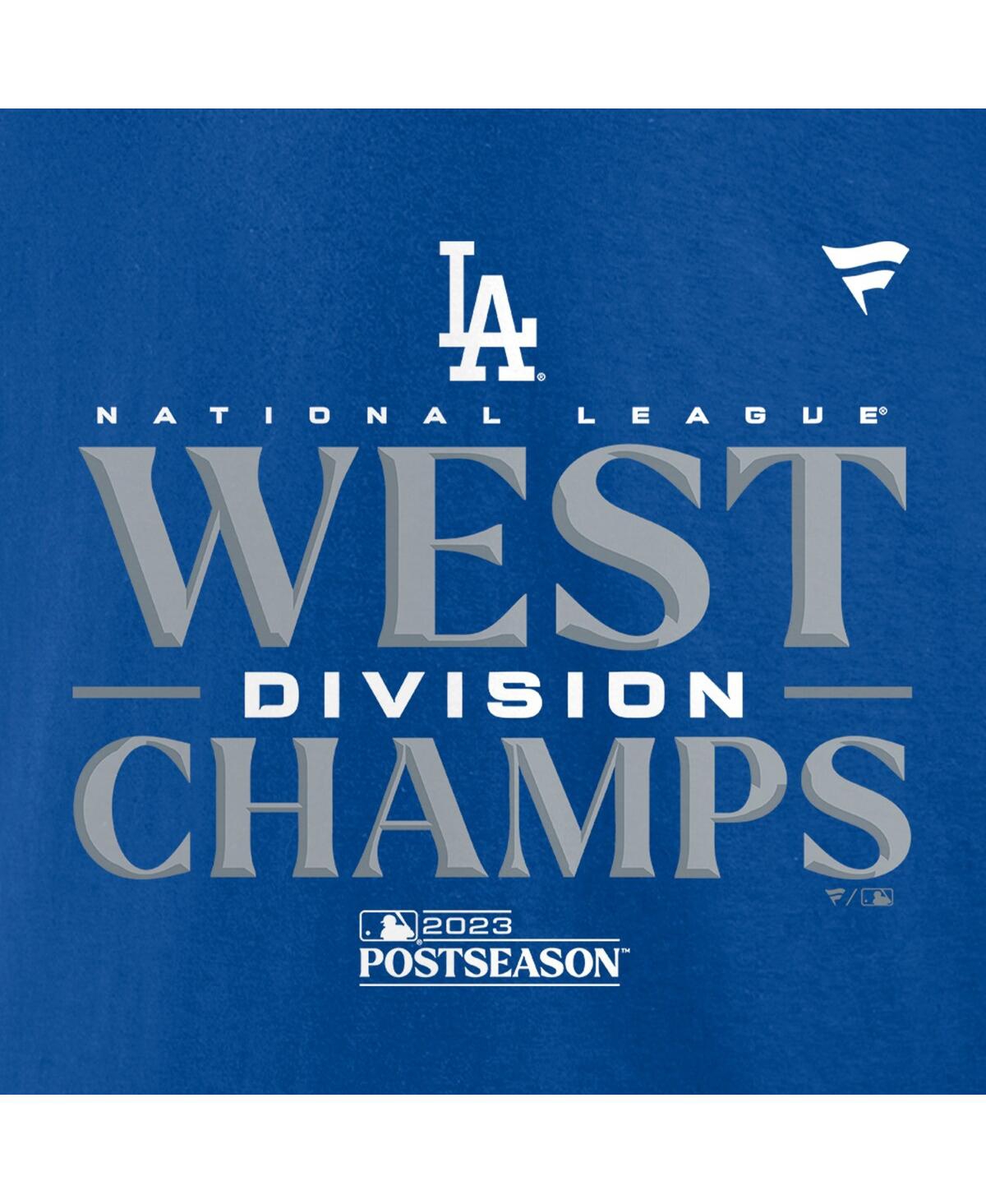 Men's FanaticsLos Angeles Dodgers 2023 Nl West Division Champions Locker Room T-shirt - Royal