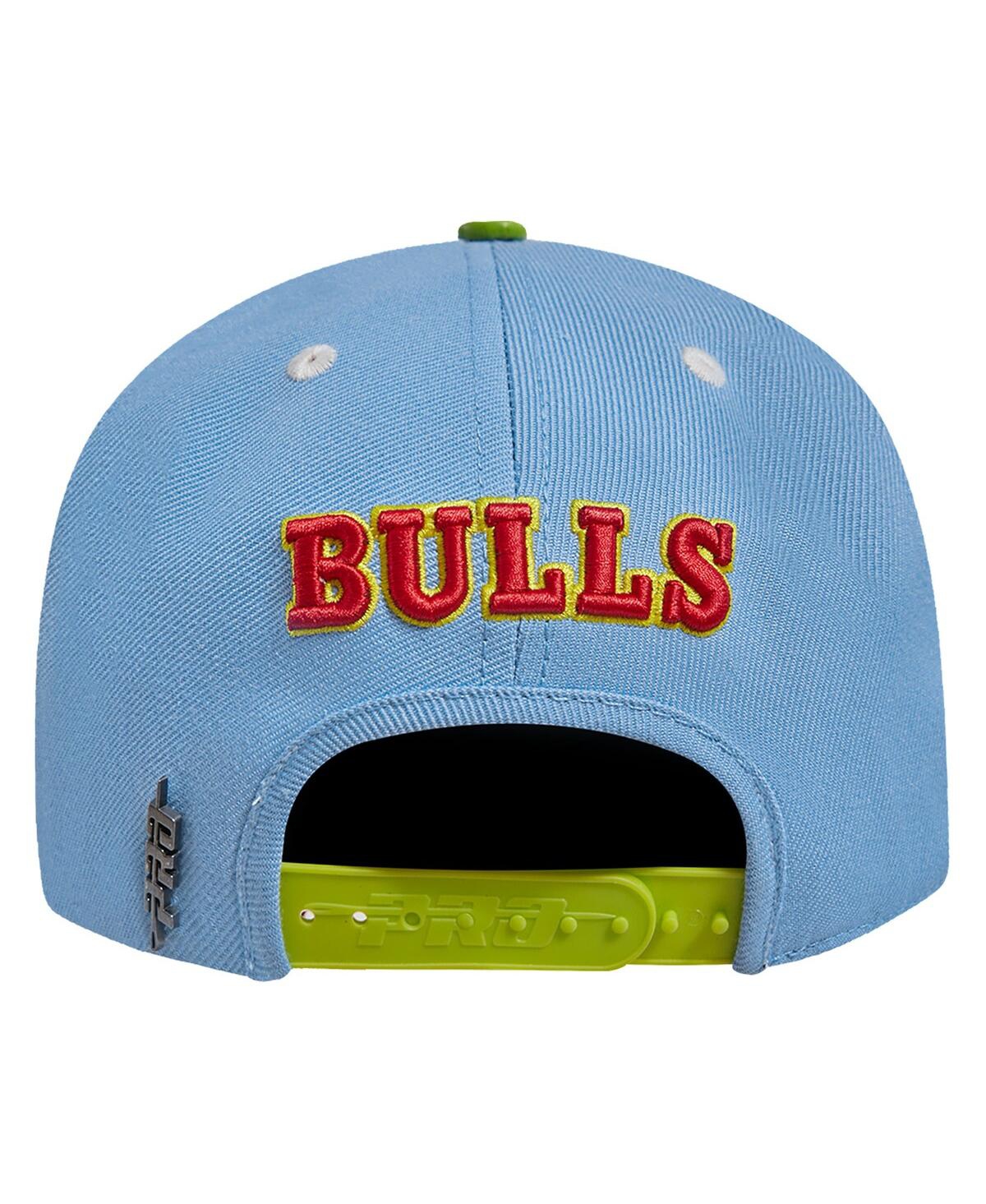 PRO STANDARD MEN'S PRO STANDARD LIGHT BLUE, GREEN CHICAGO BULLS RETRO PROGRAM 2-TONE SNAPBACK HAT 