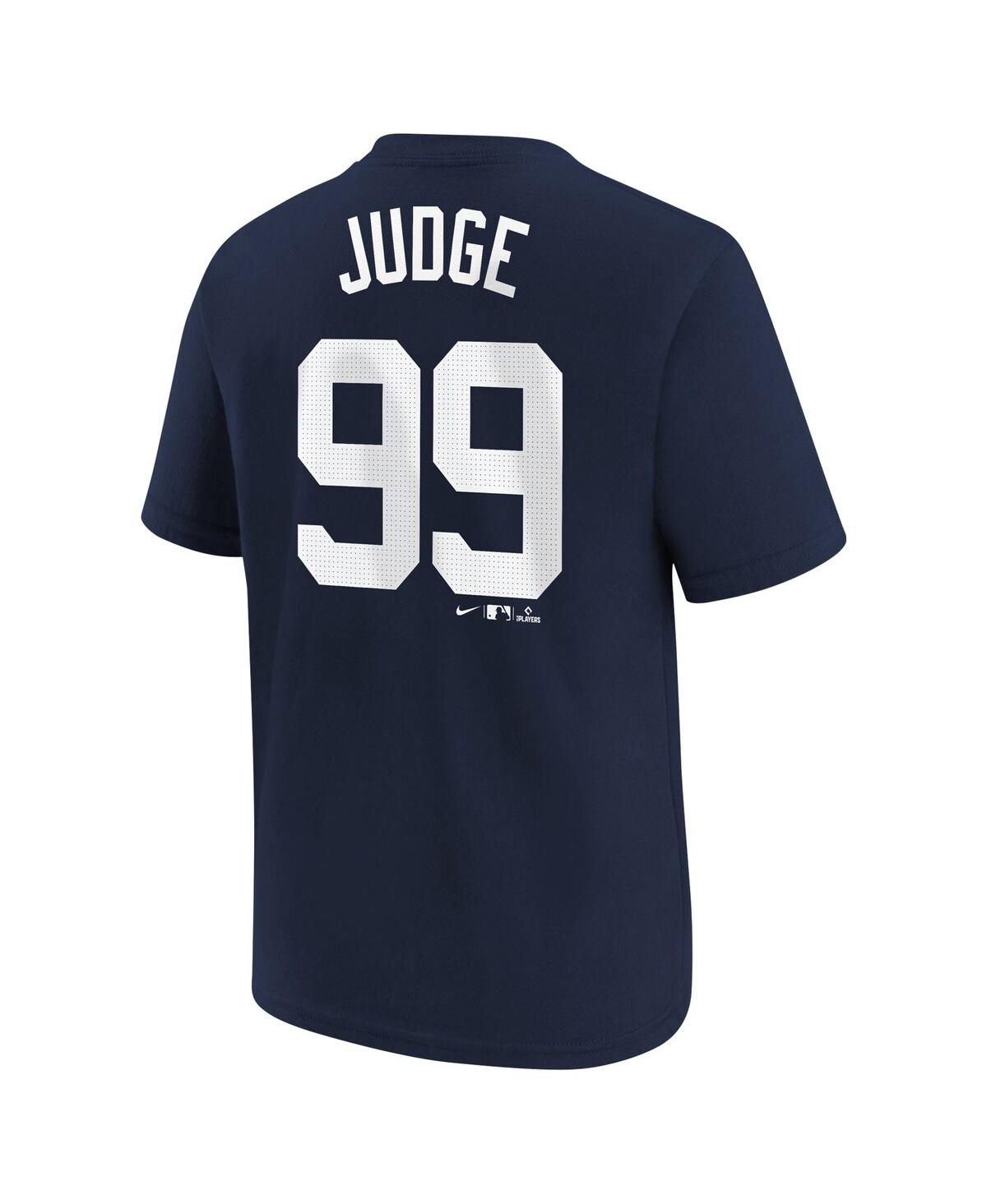 Nike Big Boys  Aaron Judge Navy New York Yankees Home Player Name And Number T-shirt In Navy