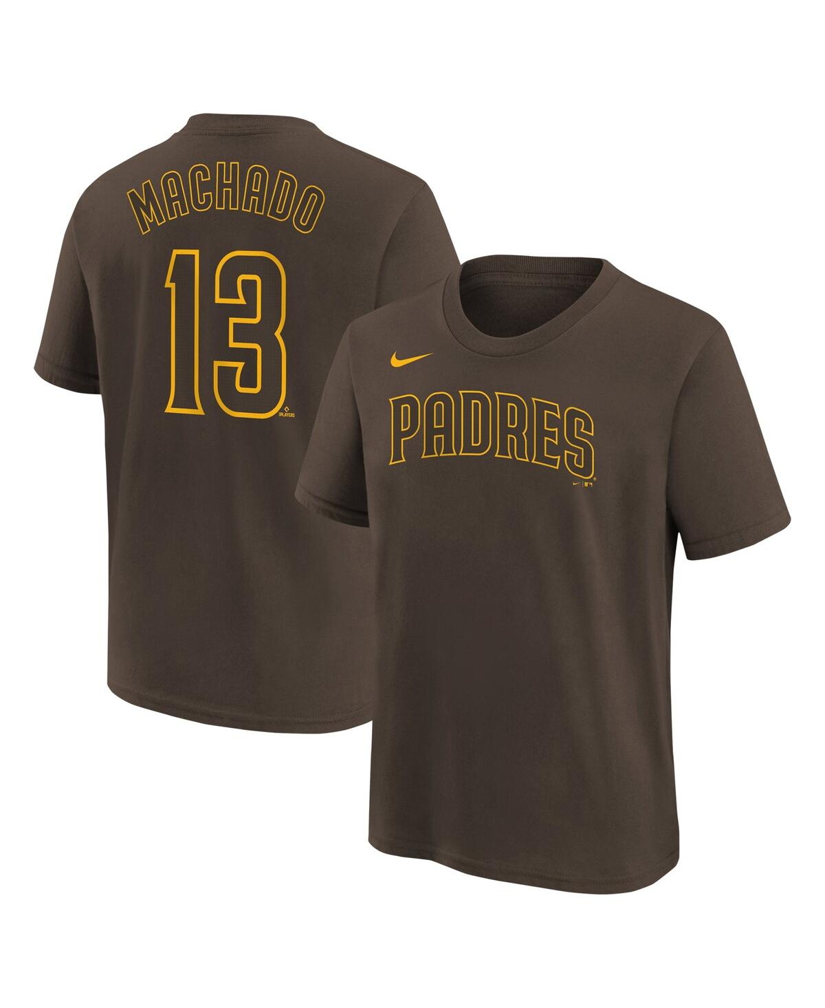 Shop Nike Big Boys  Manny Machado Brown San Diego Padres Home Player Name And Number T-shirt