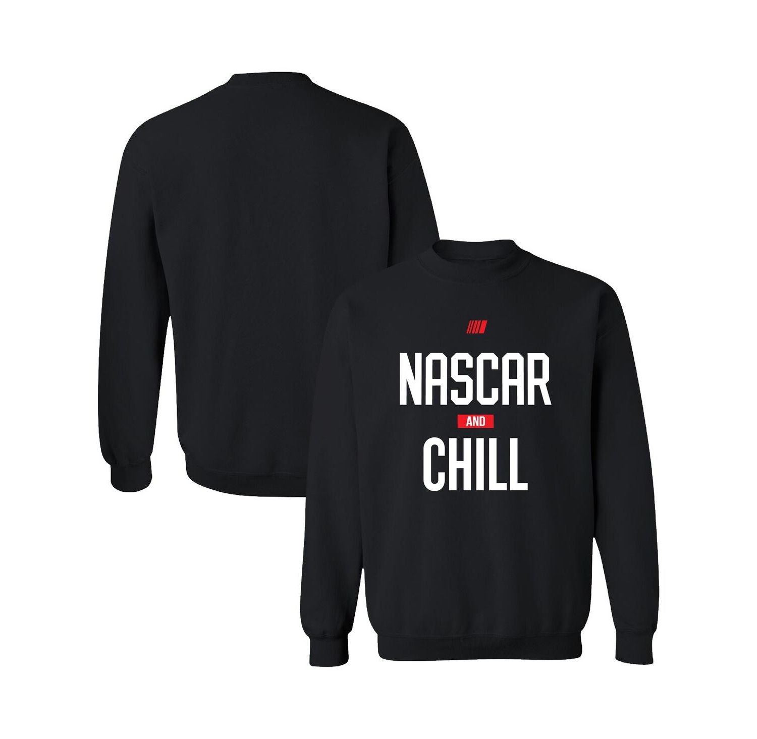 Men's Black NASCAR and Chill Pullover Sweatshirt