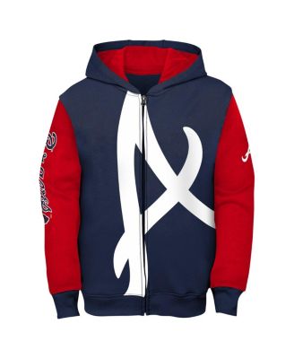 Toddler Boys and Girls Navy Atlanta Braves Postcard Full-Zip Hoodie