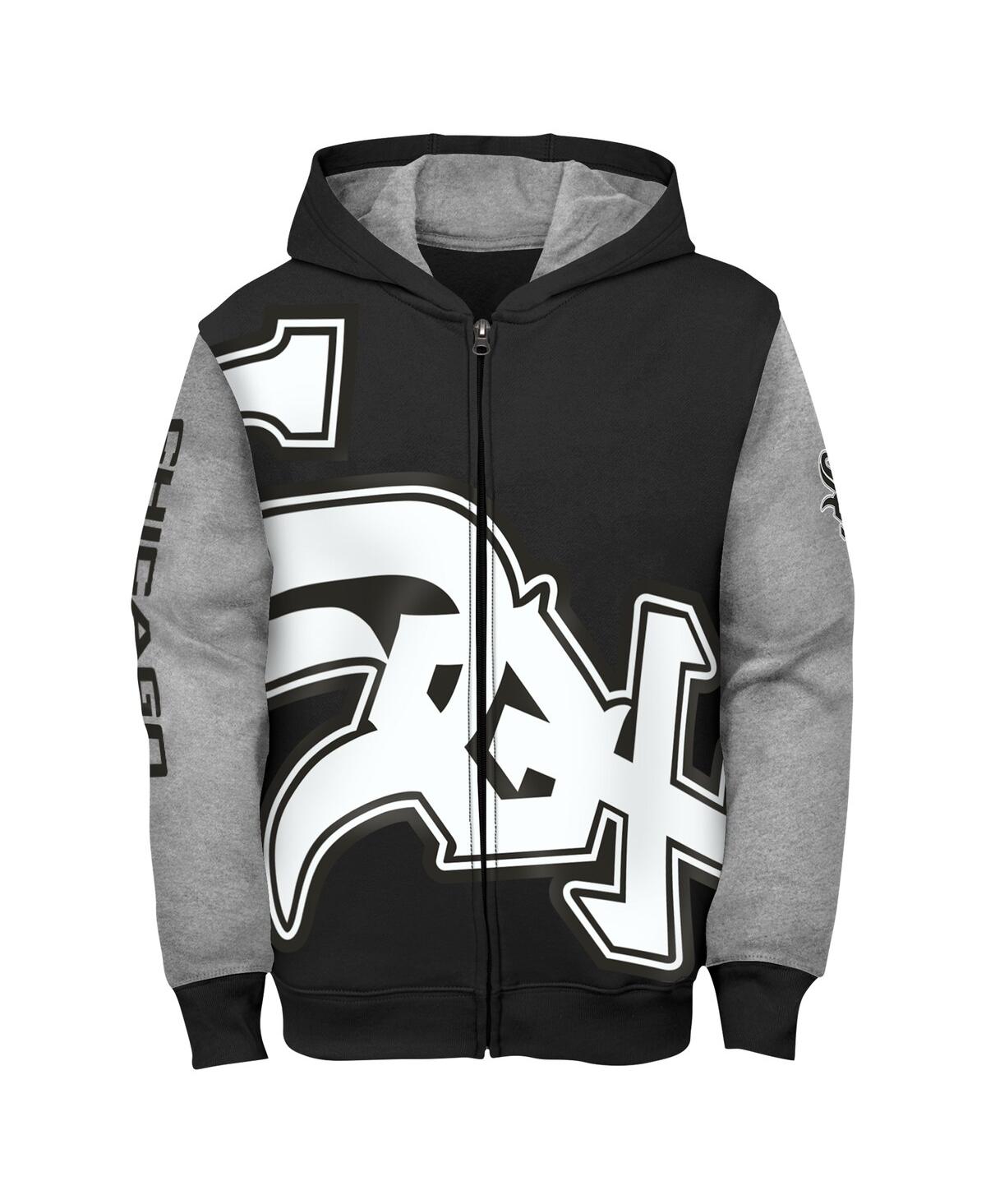 Shop Outerstuff Toddler Boys And Girls Black Chicago White Sox Postcard Full-zip Hoodie