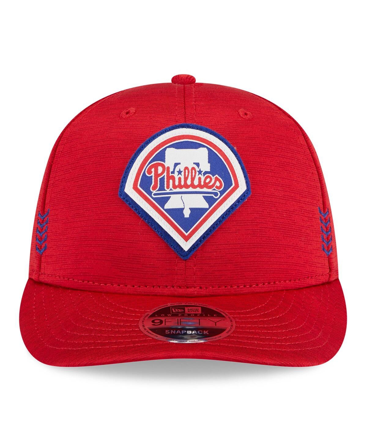 Shop New Era Men's  Red Philadelphia Phillies 2024 Clubhouse Low Profile 59fifty Snapback Hat