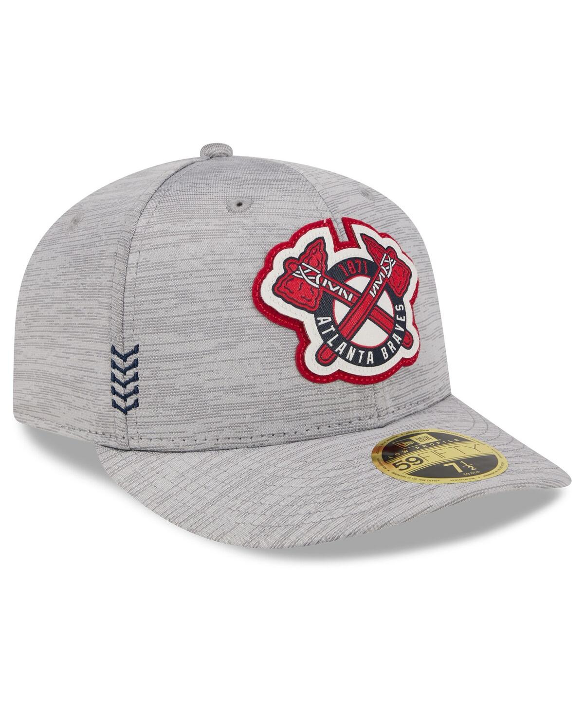 Men's New EraAtlanta Braves 2024 Clubhouse Low Profile 59FIFTY Fitted Hat - Gray
