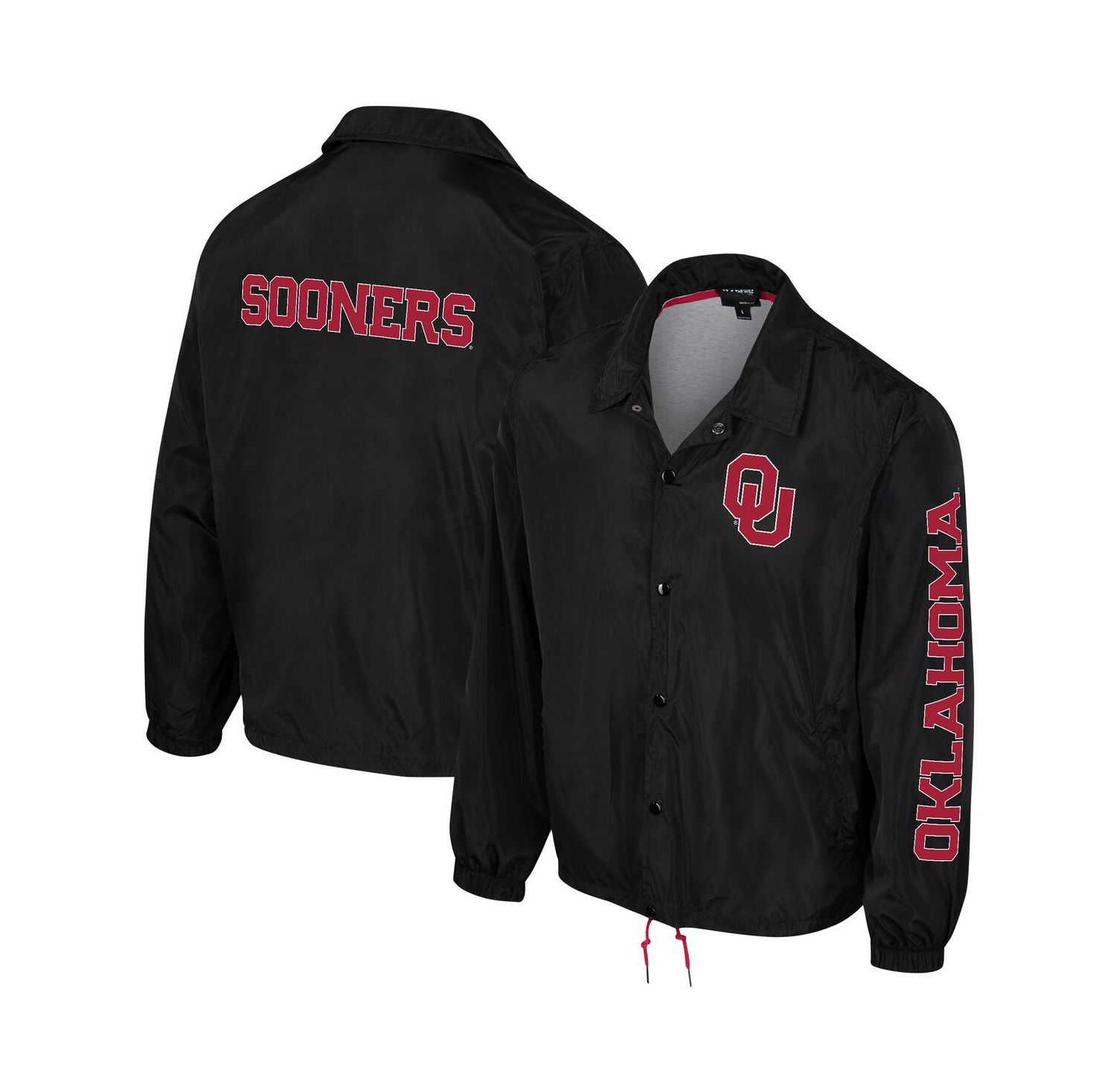 Men's and Women's Black Oklahoma Sooners Coaches Full-Snap Jacket