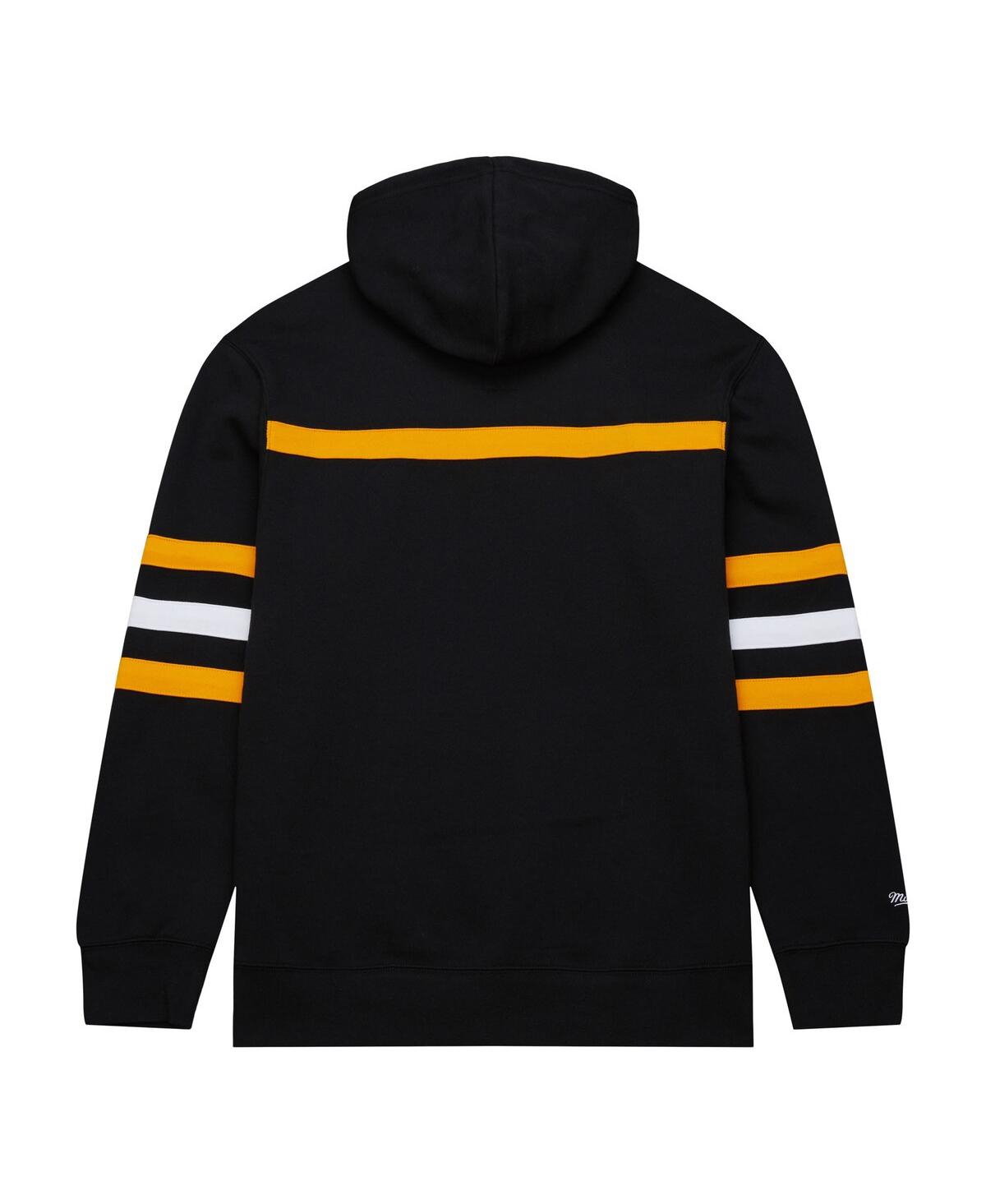 Shop Mitchell & Ness Men's  Black Pittsburgh Penguins Head Coach Pullover Hoodie