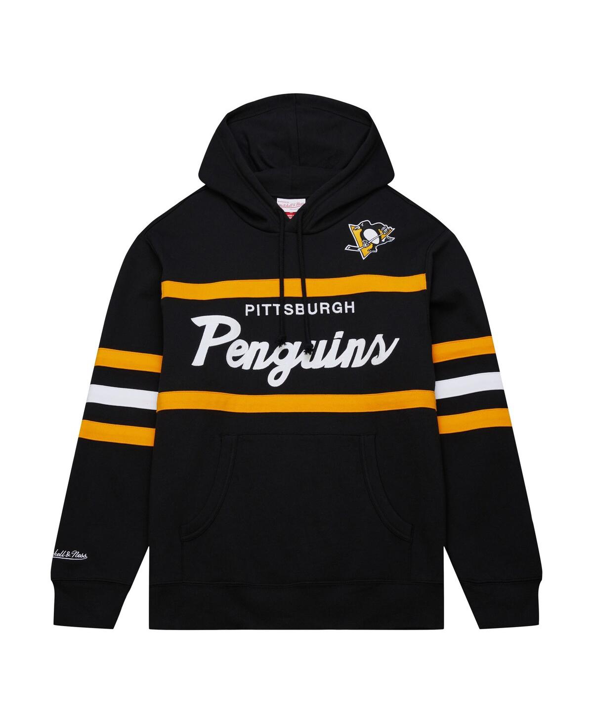 Mitchell & Ness Men's  Black Pittsburgh Penguins Head Coach Pullover Hoodie In Black