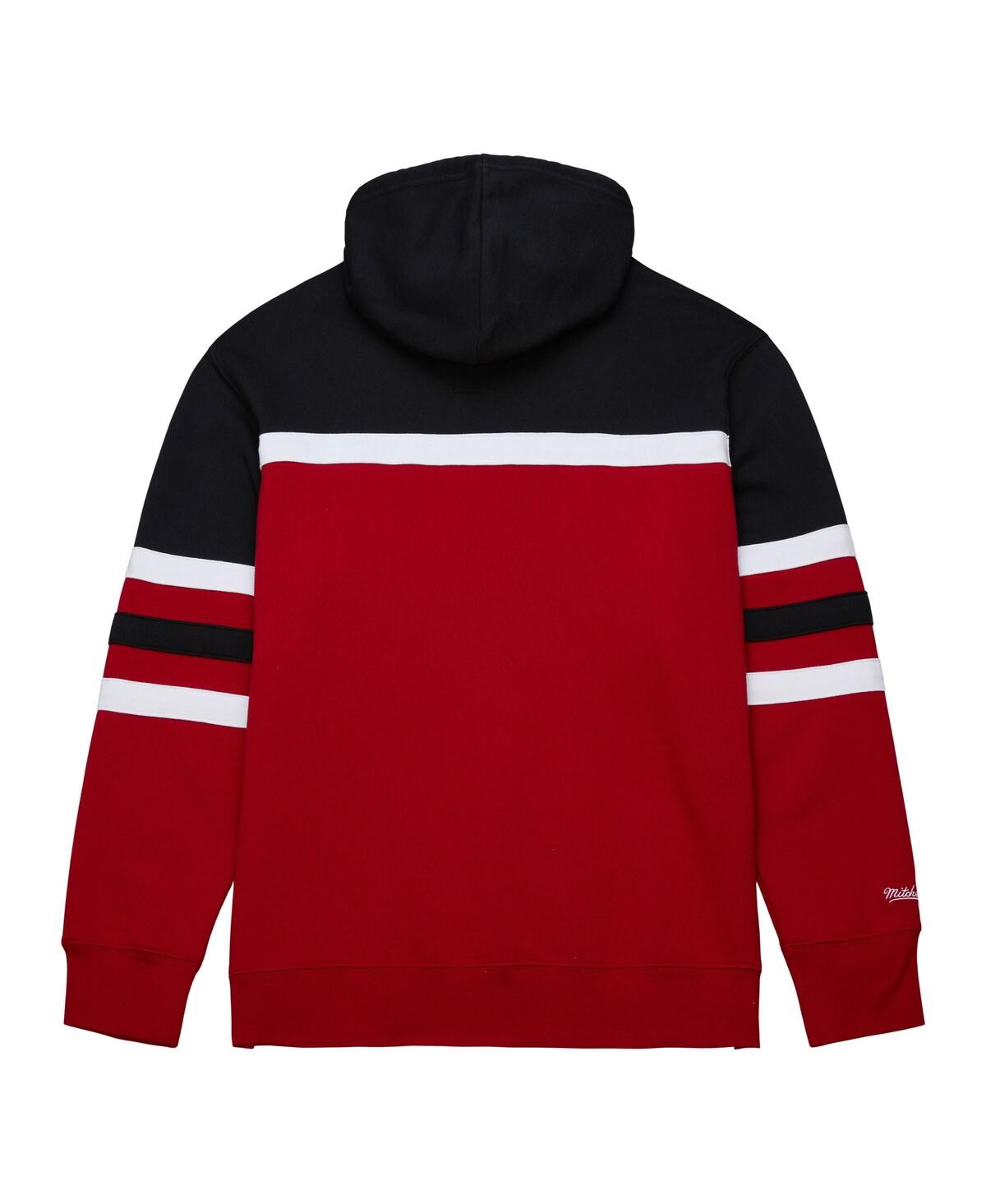 Mitchell & Ness Men's  Red, Black Detroit Red Wings Head Coach Pullover Hoodie In Red,black