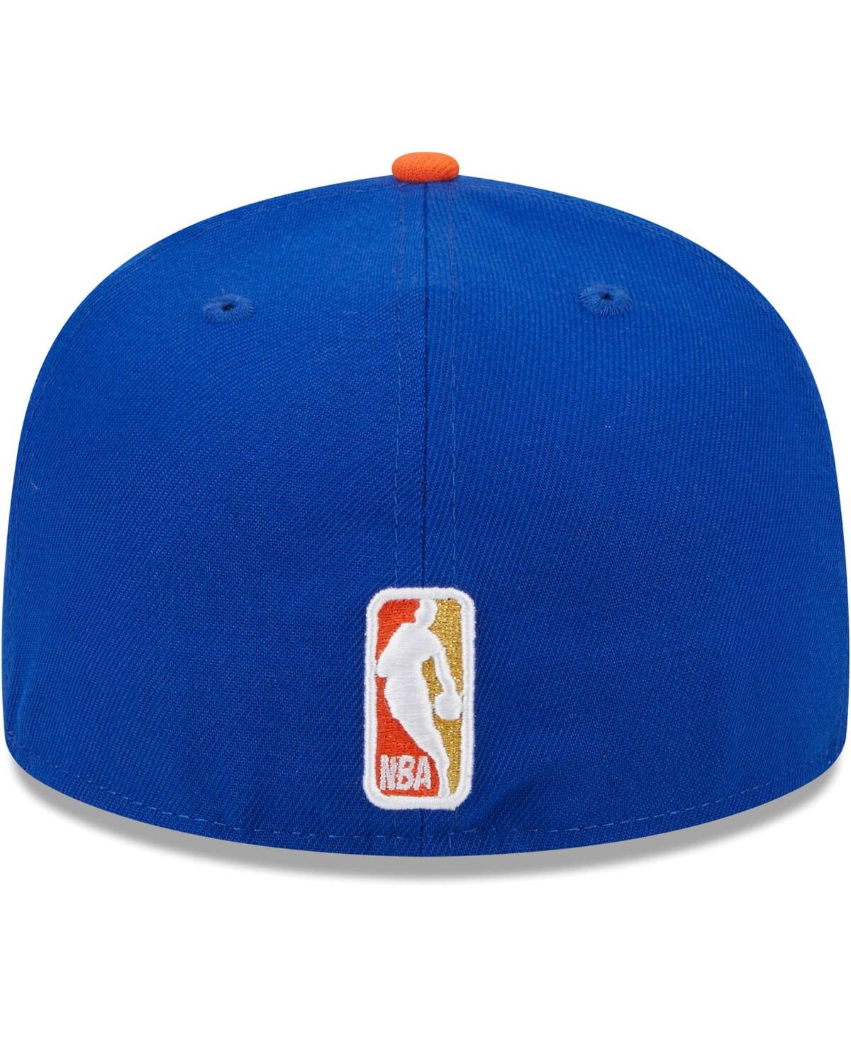 Shop New Era Men's  Blue, Orange New York Knicks Gameday Gold Pop Stars 59fifty Fitted Hat In Blue,orange