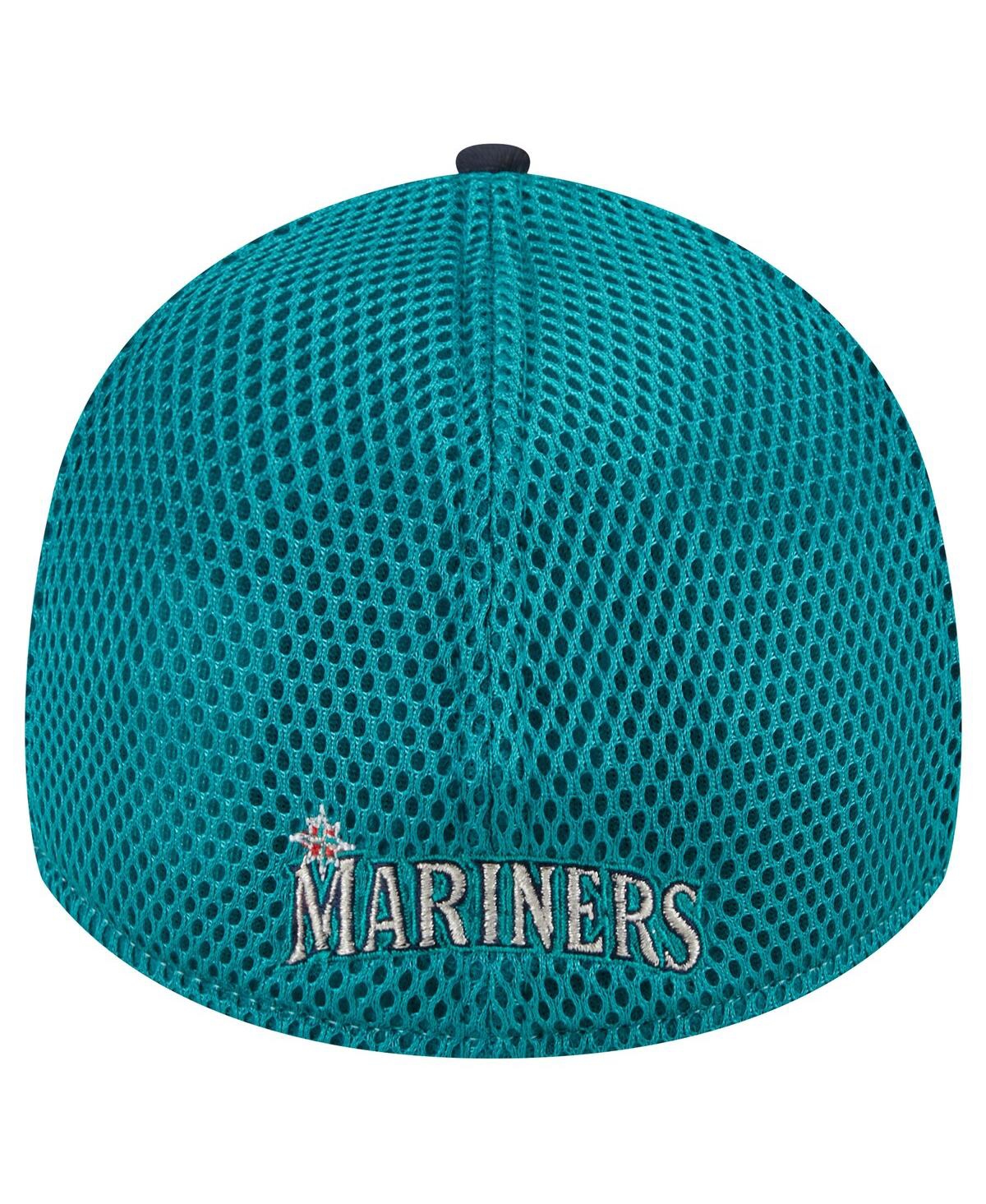 Shop New Era Men's  Navy Seattle Mariners Neo 39thirty Flex Hat