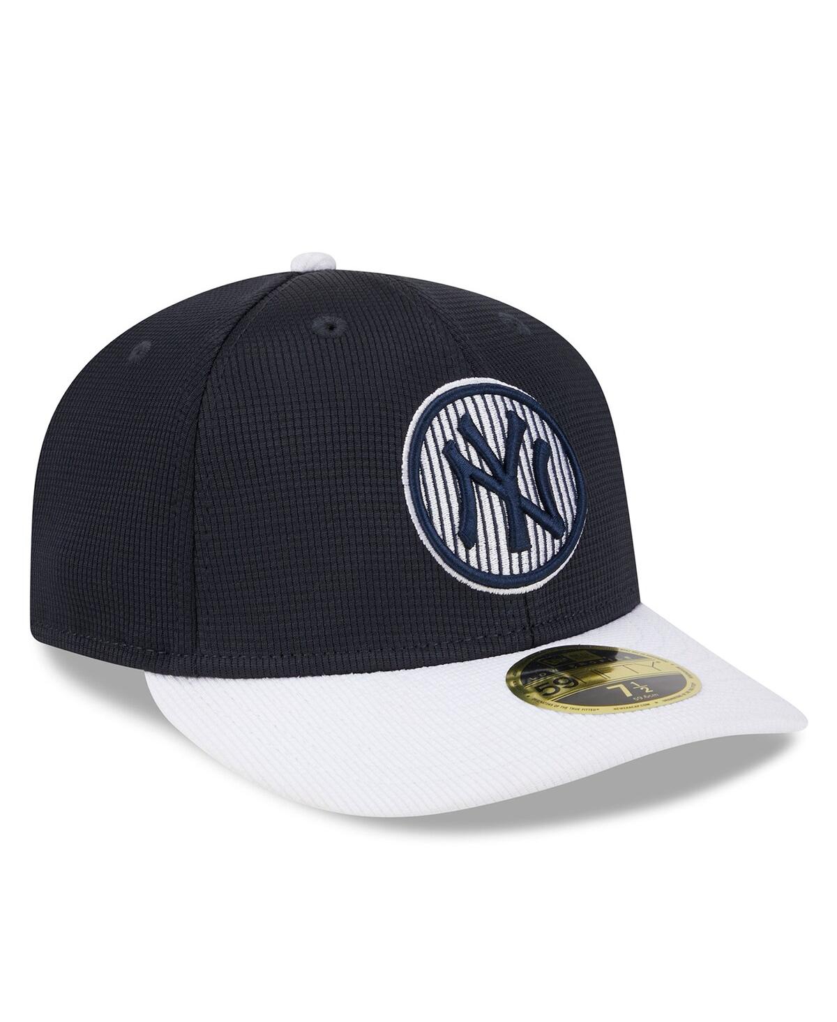 Men's New EraNew York Yankees 2024 Batting Practice Low Profile 59FIFTY Fitted Hat - Navy