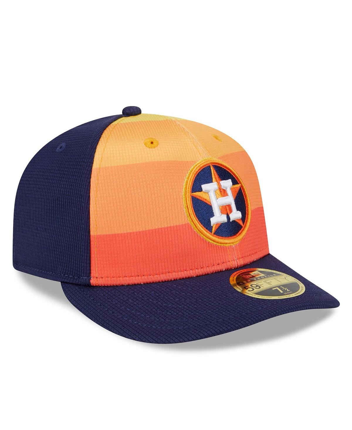 New Era Orange Houston Astros 2024 Batting Practice Low Profile 59fifty Fitted Hat In Orange