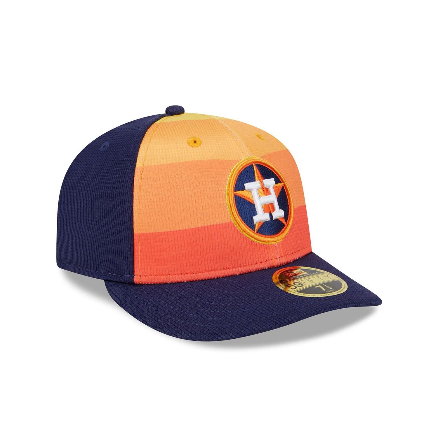 Men's Orange Houston Astros 2024 Batting Practice Low Profile 59FIFTY Fitted Hat